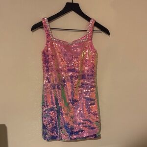 Lola and the Boys Rainbow Sunset Gem Dress Girls size 10